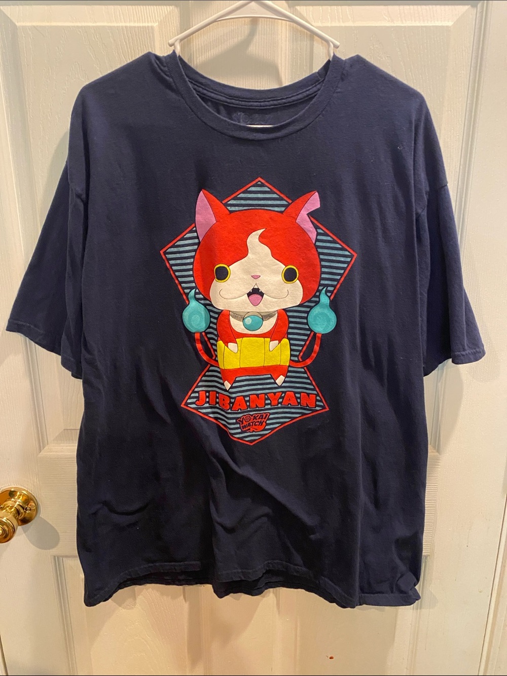 Navy Jibanyan Graphic Short Sleeve Tee size xxl
T-7